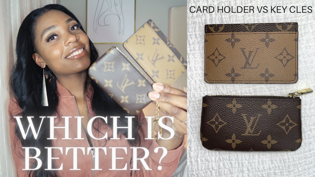 LOUIS VUITTON CARD HOLDER VS KEY CLES POUCH + WHAT FITS INSIDE? REVIEW /  CHAT 