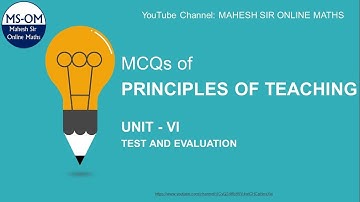 POT MCQ | Unit 6 | Principles of Teaching (Vocational Training) | ITI CITS RPL |