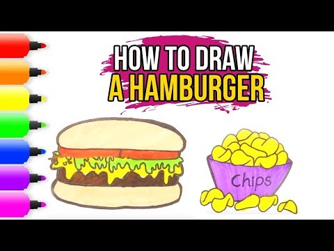 How To Draw A BURGER | Easy Drawing | Coloring Pages For Kids | Rudra Matsa