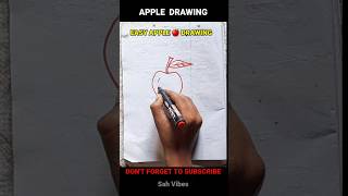 Very Easy Apple 🍎 Drawing 🥰 #drawing #apple #shorts