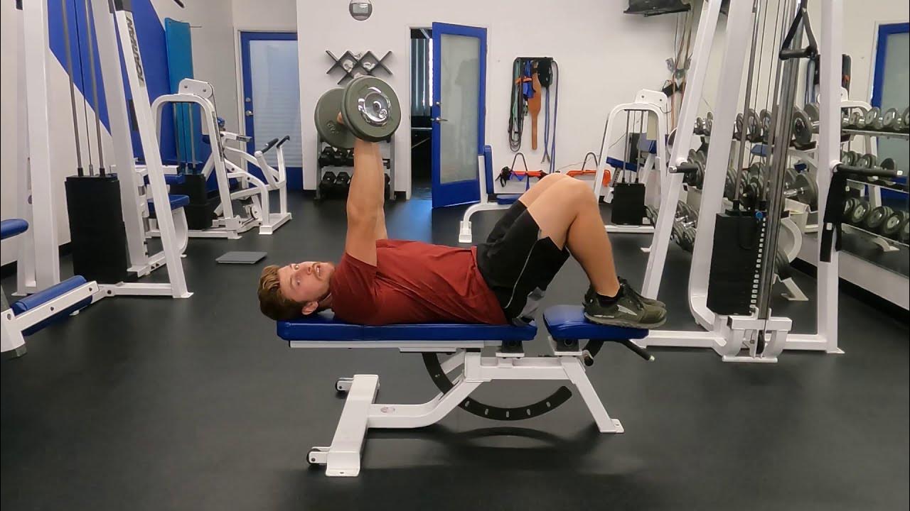 Hooklying Dumbbell Bench Press YouTube