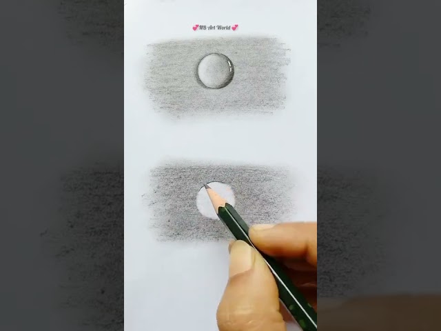 How to draw 3D water drop / easy 3D water drop pencil sketch #shorts class=