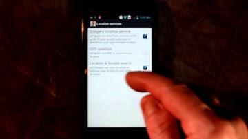 How to turn on or off location services on the Optimus L9 smartphone