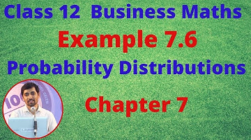TN 12th Business Maths Example 7.6 Probability Distributions Chapter 7 AlexMaths