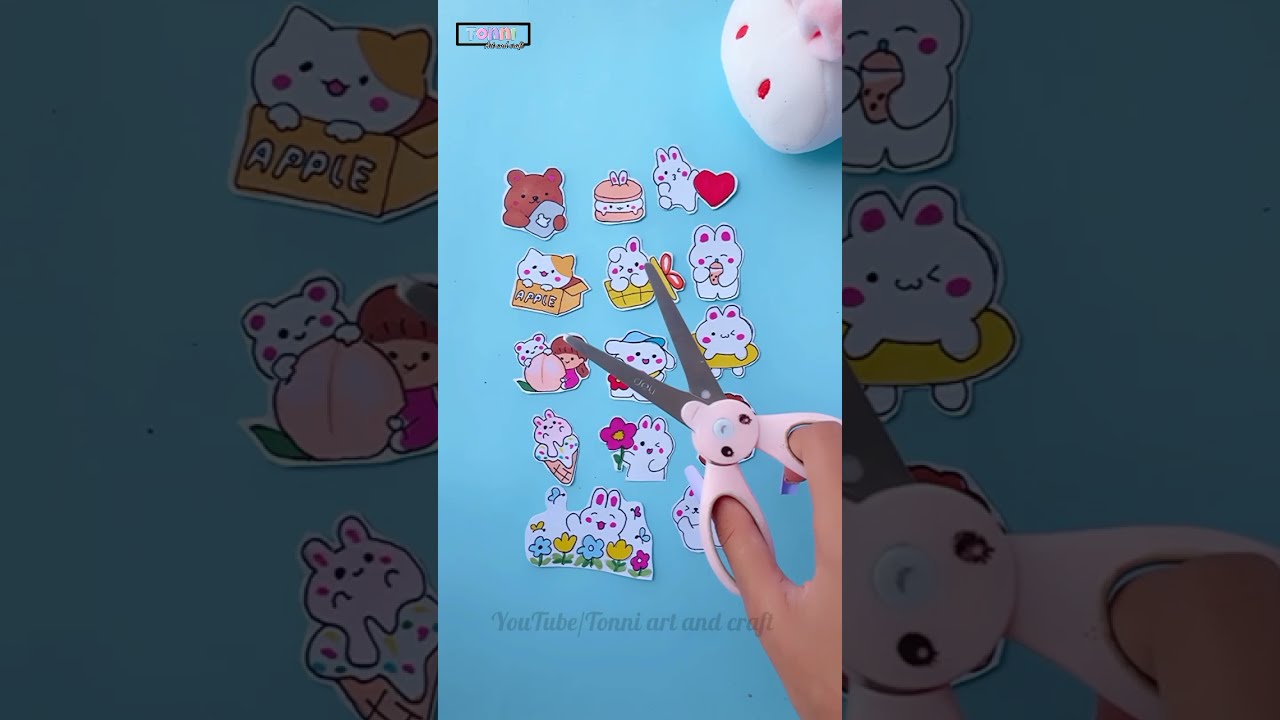 How to make kawaii sticker /Diy handmade sticker at home /shorts 
