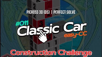 Puzzle #011 – Classic Car | Perfect Solve | Picross 3D (DS)  – No Commentary – Relaxing Gameplay