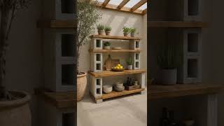 DIY Outdoor Shelf From Cement Blocks #diy #beforeandafter #upcycle
