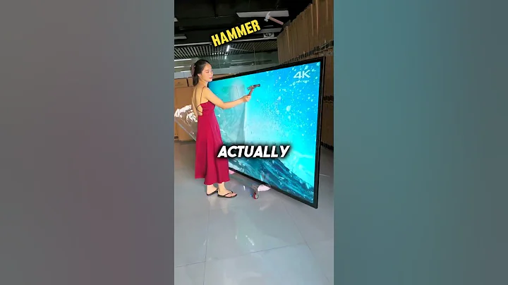 She is trying to break an unbreakable TV screen