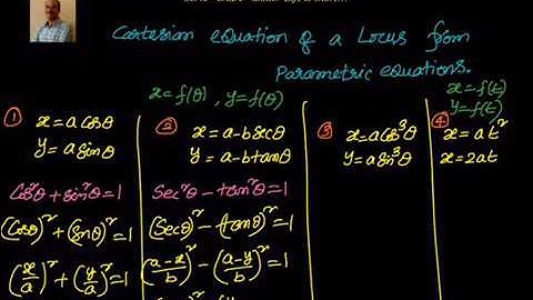 Coordinate Geometry: Locus- Cartesian Eq of locus from Parametric Eq of locus.