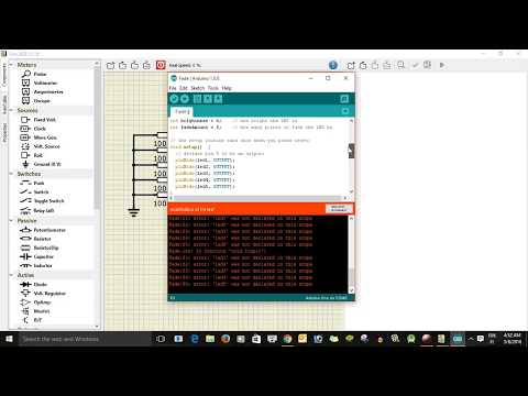 Electronic circuit simulator simulIDE simulation arduino uno LED Fade circuit
