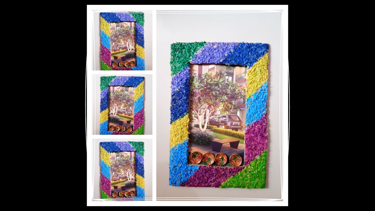 How to make easy photo frame..(rice frame)⏳🖼 YouTube