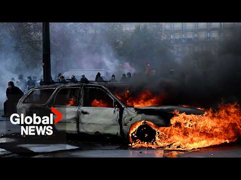 "The cost of living is too high": Students, workers rally across France