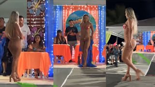 Desfile da modelo Alanna Morais no concurso Garota Fest Verão 2022
