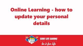 Online Learning - How to update your personal details
