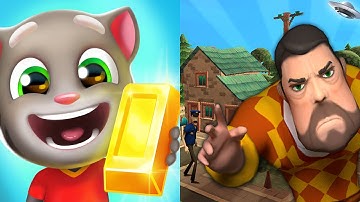 Dark Riddle vs Talking Tom Guld Run : Gameplay ( Android/IOS )