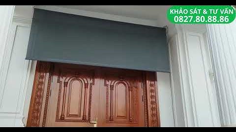 Rèm cuốn lưới tự động . dùng để che cửa gỗ hoặc lắp đặt ngoài ban công hay trên mái kính điều được