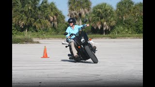 WATCH how this rider overcame her fear of leaning her motorcycle!