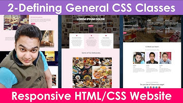 2/12 Defining Basic CSS Classes | Create Responsive Modern Website using HTML5 & CSS3 Only