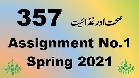 AIOU Code 357 Solved Assignment No.1 Spring 2021