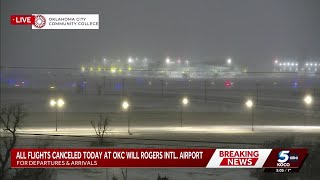 OKC Will Rogers International Airport cancels all flights Saturday due to winter storm