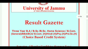 Jammu University 1st semester result out 2022/jucc ist semester result out #ntt😊