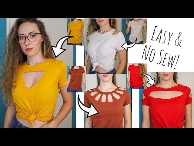 DIY No Sew T-Shirt Cutting Designs ...