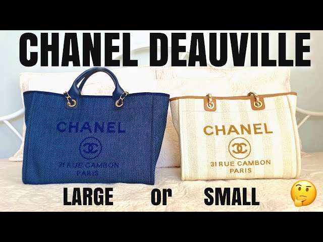 WHAT'S IN MY CHANEL DEAUVILLE TOTE + MINI FLAP❤️OVERVIEW, COMPARISON   💃🏻 