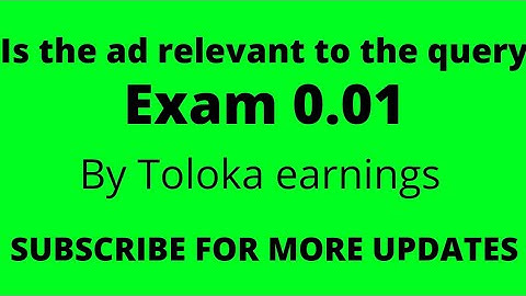 Is the ad relevant to the query/ Exam 0.01(English) Language