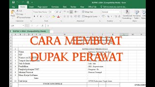 Cara Membuat DUPAK Bagi PNS Perawat, SAMPAI TUNTAS !