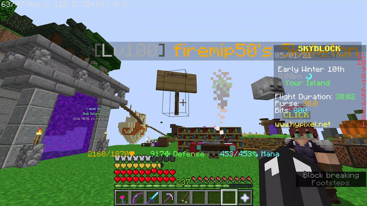 How to Place Floating Signs Hypixel Skyblock Quick Tutorials YouTube