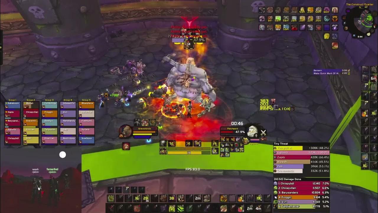 Gravemindx 7 Patchwerk 8108.8 DPS Naxxramas WOTLK Feral Druid