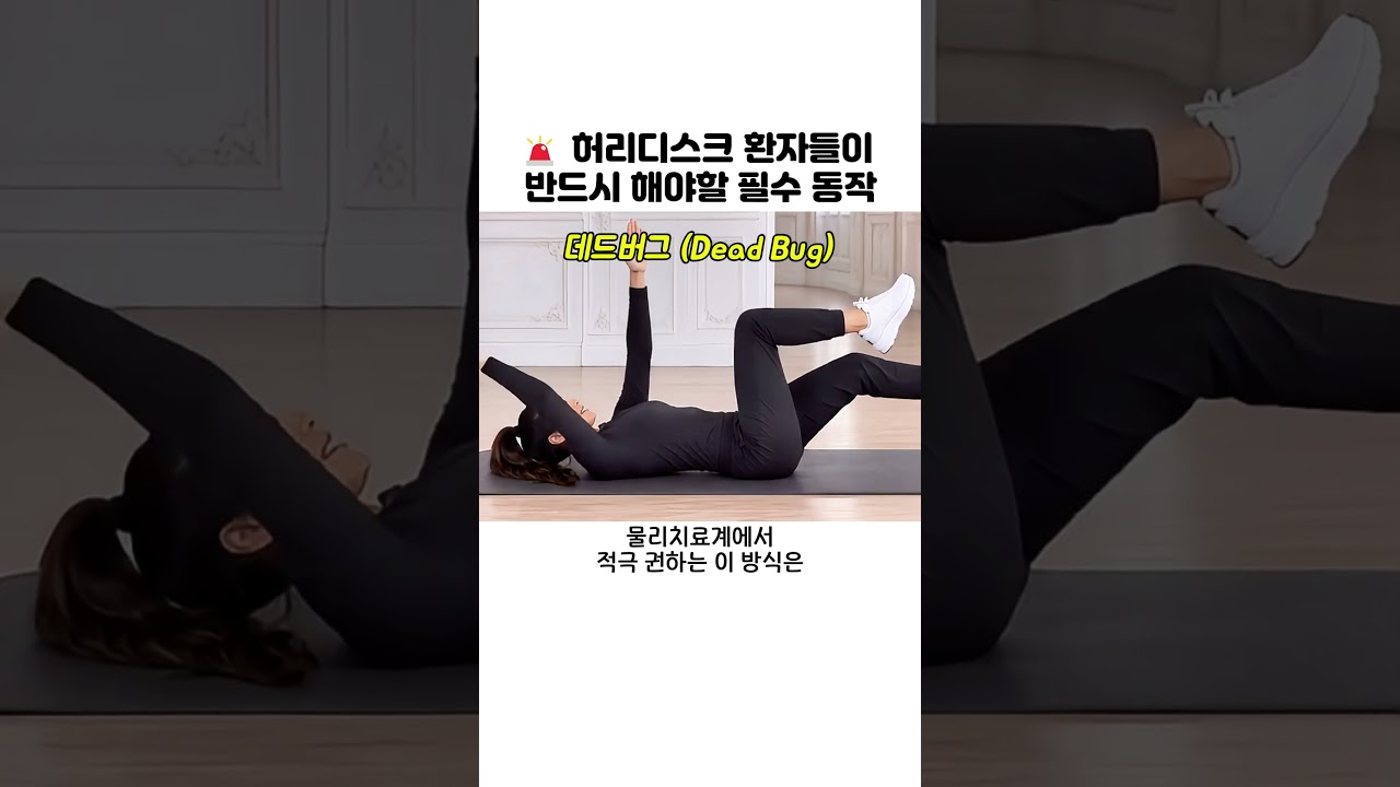 🚨 허리디스크 환자들이 반드시 해야할 필수 동작 (하루 10회 3세트)