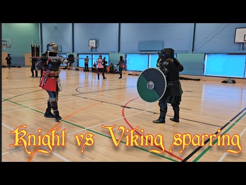 Knight vs Viking Sparring - Edmund vs Joshua at the Dumonium muster 