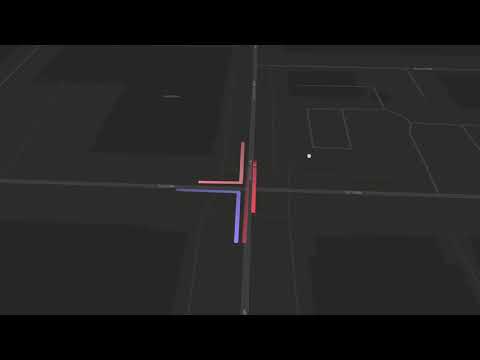 traffic simulation with deck.gl