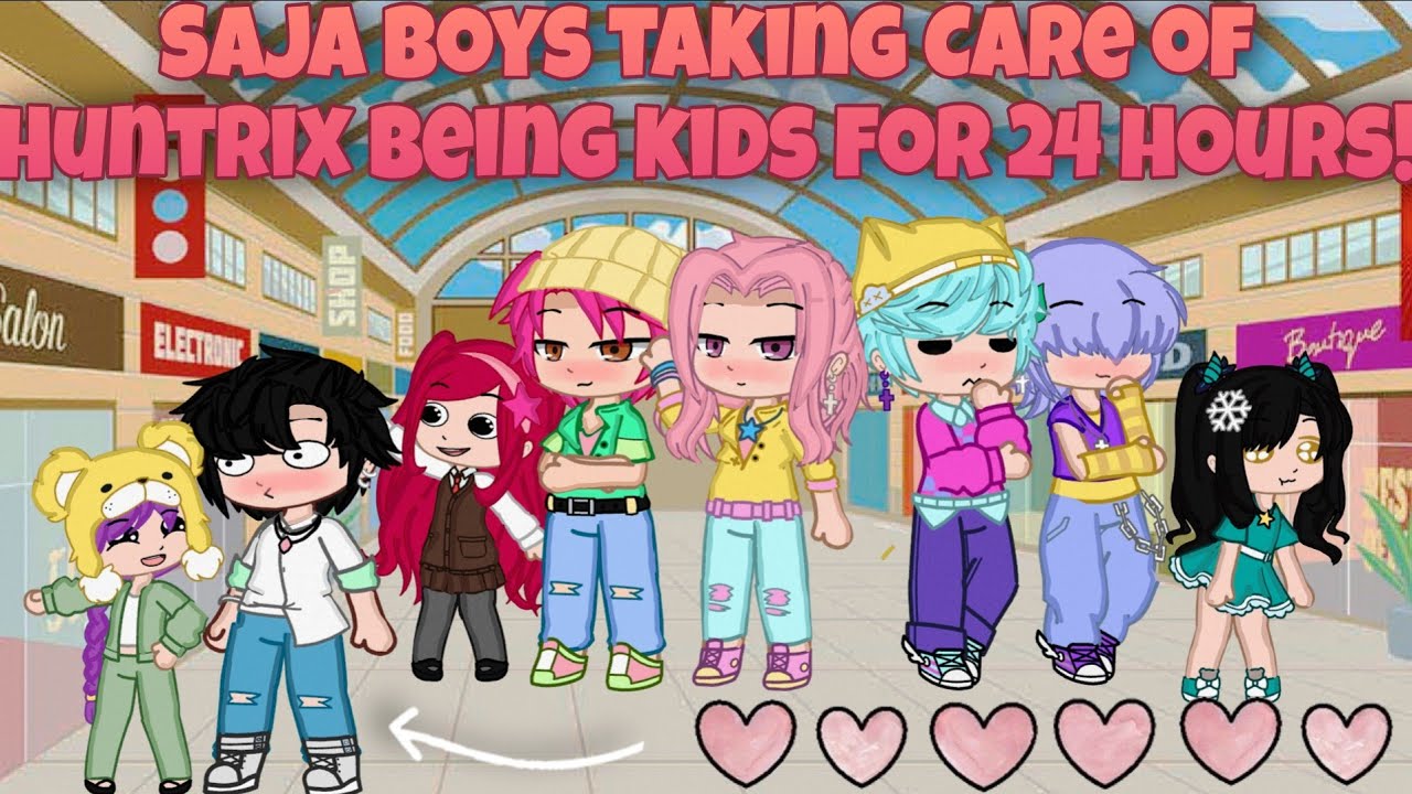 Saja Boys taking care of Huntrix being Kids for 24 hours! | Kpop Demon Hunters | Gacha Club