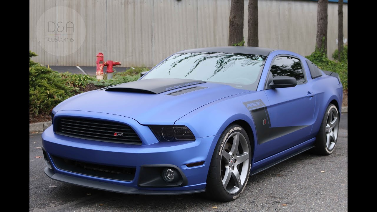 Ford Mustang Roush Wrap With Matte Metallic Brilliant Blue Danda Customs
