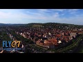 Obernai, village d’Alsace en vue aérienne par drone