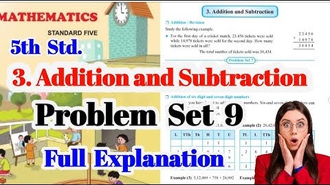 5th Maths l 3. Addition and Subtraction l Problem Set 9 l Maharashtra Board