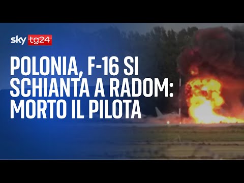 Polonia, F-16 si schianta a Radom: morto il pilota