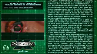 X-Com Apocalypse Background Timeline - Commander's Message - appraise X-COM and Aliens activities