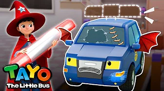🎃🎵 Clink, Clank, Clunk! Halloween Rescue Repair Shop Song | Tayo Halloween Song for Kids