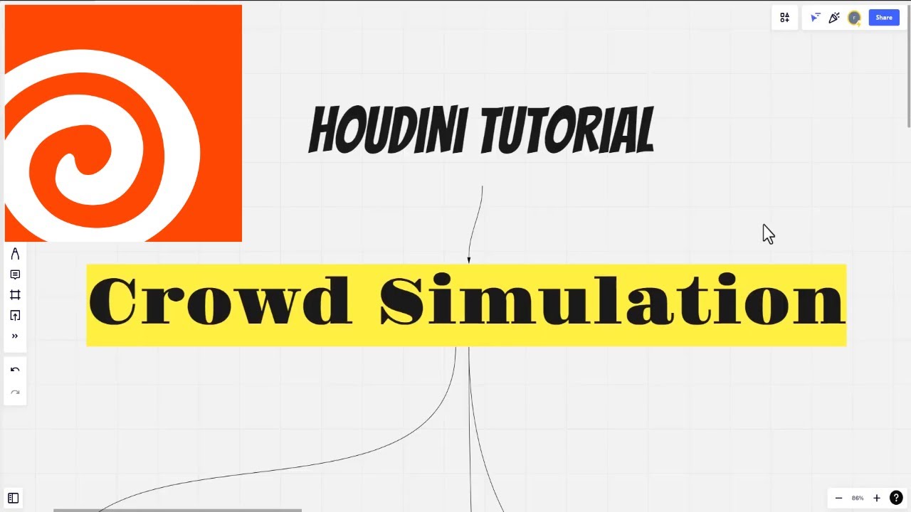 Crowds simulation and ragdoll set up in Houdini 19.5 Tutorial