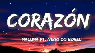 Maluma - Corazón | Christian Nodal, Bad Bunny, Tito Silva (Letra/Lyrics)