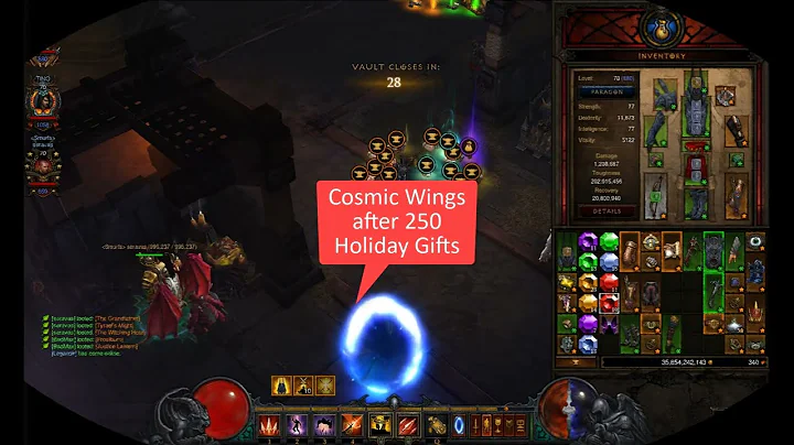 Diablo 3  -  Cosmic wings  after 250 holiday gifts - season 27