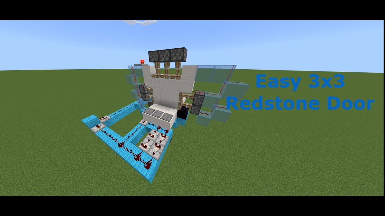 Easy 3x3 Redstone Door Tutorial | Minecraft Bedrock 1.19.51 - YouTube