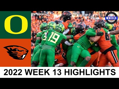 #9 Oregon vs #21 Oregon State Highlights | College Football Week 13 | 2022 College Football