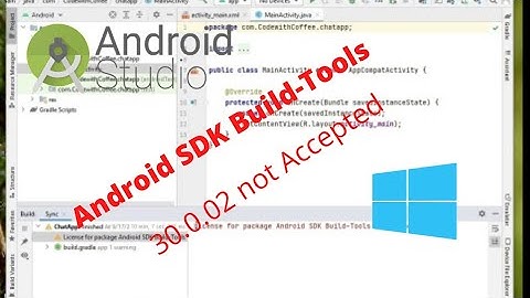 how to fix license for package SDK build-tools in Android Studio