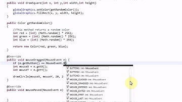 Learning Java: Part 20: Using a MouseMotionListener