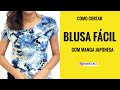 como cortar BLUSA COM 0,80 CM DE TECIDO