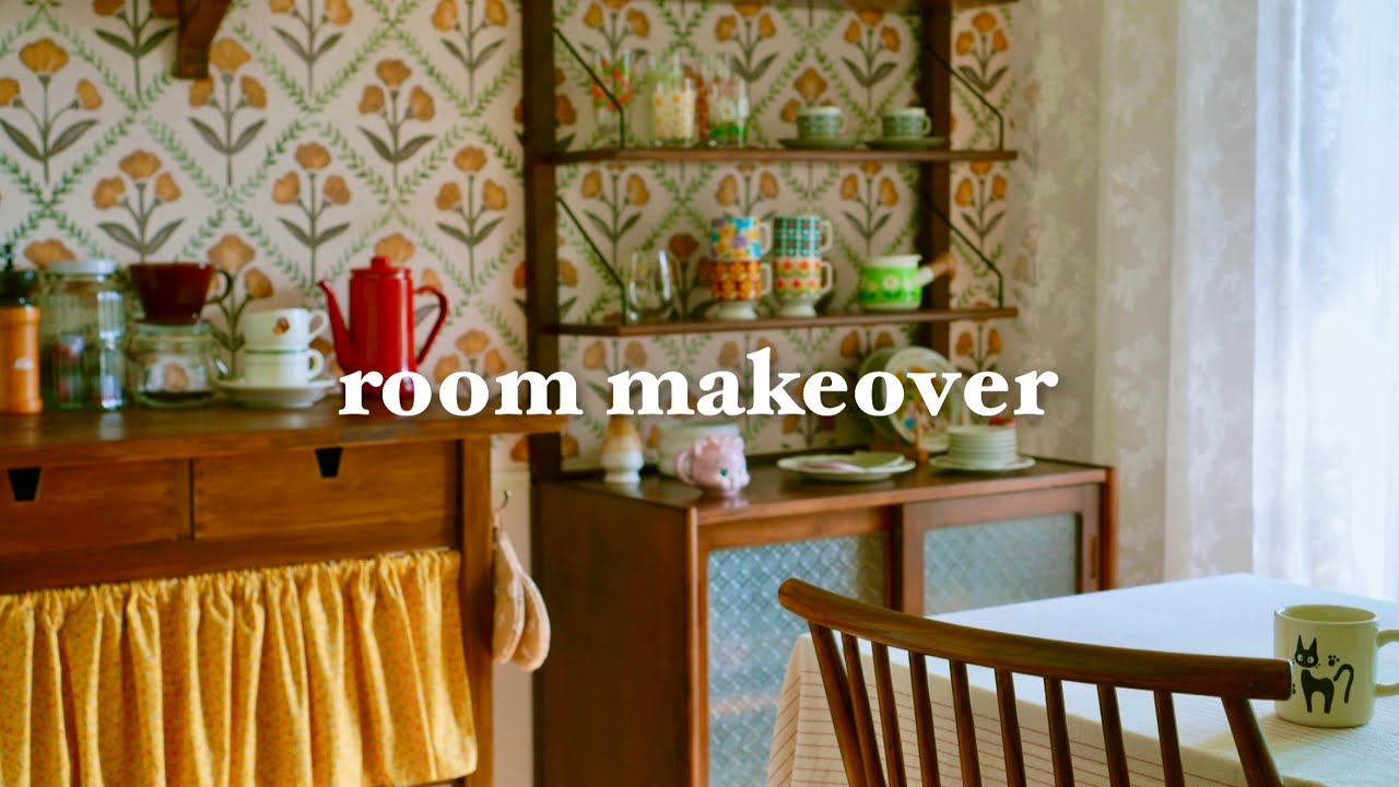 видеоблог об интерьере домашнего кафе🌷｜винтаж + оформление кофейного бара Ghibli｜IKEA своими руками